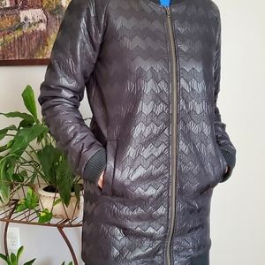 Numph Black Quilted Coat S